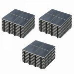 Oviala - lot de 24 dalles clipsables en pierre noir