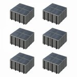 Oviala - lot de 48 dalles clipsables en pierre noir