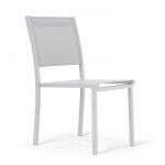 Oviala - chaise de jardin aluminium et textil�ne blanc