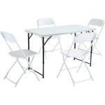 Oviala - ensemble table et 4 chaises extérieures 122 cm Oviala - ensemble table et 4 chaises extérieures 122 cm