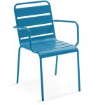 Oviala - fauteuil de jardin en m�tal bleu pacific - palavas