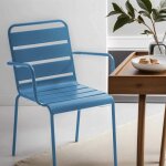 Oviala - fauteuil en métal bleu pacific - palavas Oviala - fauteuil en métal bleu pacific - palavas