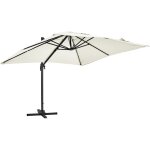 Oviala - parasol d�port� rotatif 3 x 3m en aluminium �cru