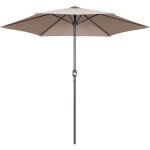 Parasol droit 3m en aluminium taupe