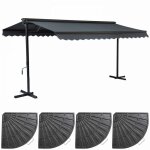 Store double pente 3 x 4m et 4 dalles lest�es anthracite