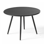 Oviala - table basse ronde en métal grise - palavas - gris anthracite Oviala - table basse ronde en métal grise - palavas - gris anthracite