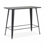 Oviala - table haute rectangulaire de style industriel new - york