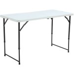 Oviala - table pliante blanche 122 x 61 x 74 cm
