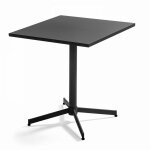 Oviala - table de jardin carre bistro inclinable en acier gris - palavas