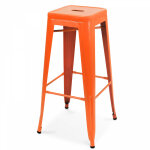 Tabouret de bar en m�tal orange mat