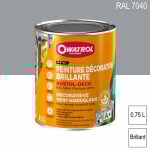 Durieu - peinture décorative antirouille rustol deco ral 7040 gris fenêtre brillant 0, 75l owatrol Durieu - peinture décorative antirouille rustol deco ral 7040 gris fenêtre brillant 0, 75l owatrol