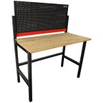 Oxeo - tabli d'atelier pliable mural - 120 x 64 x 147cm - panneau acier perforé - 25 crochets - plateau ... Oxeo - tabli d'atelier pliable mural - 120 x 64 x 147cm - panneau acier perforé - 25 crochets - plateau ...