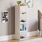 Oxford biblioth�que cube 4 niveaux meuble de rangement �tag�re h 106 x l 32 x p 24 cm, blanc