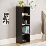 Oxford bibliothque cube 4 niveaux meuble de rangement tagre h 106 x l 32 x p 24 cm, noir