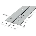 P&g - pg 10x charni�re � tige l. ouvert 32mm s. 0, 7mm 400mm fe verms - 43732
