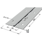 P&g - pg charni�re � tige l. ouvert 32mm s. 0, 7mm 600mm fe verms - 43733