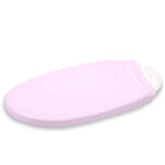 P'tit basile - lot de 2 draps housses bb coton bio pour berceau et couffin ovale 40x80 rose
