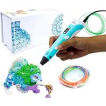 P1 stylo 3d - comprend un stylo 3d, 3 couleurs de dpart de filament pla, un livre de pochoirs + un guide ...