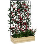 Pac sur�lev� mit lreillis � vignes. doublure en non - tiss�. bois naturel. stahl. 80x38x145 cm. noir