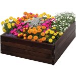 Pac sur�lev�. pac � plantes. pac � l�gumes. pac � herbes. bois massif. dunkelbraun. 60 x 60 x 23 cm
