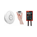 Pack 1 combi dtecteur de fume et co + 1 magnetik's + 1 couverture anti - feu evacuate