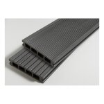 Pack 1 m lame de terrasse composite dual accessoires (4 coloris) 2400mm - coloris - gris anthracite, ...