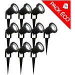 Pack de 10 spots piquets ext�rieurs 28 led 4. 5w 6500k lumihome