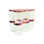 Bouchonnerie jocondienne - bouchonnerie jocondi - pack 12 confituriers 385ml couvercle d�cor fruits