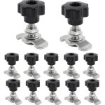 Pack de 12 ferrures de rechange rail d'arrimage single d'extr�mit� airline - raccords � vis embout m8x40, ...