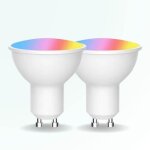 Pack 2 ampoules spot connect� led gu10 wifi - 5w - rgbw