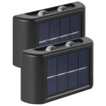 Pack 2 appliques led recharge solaire pour ext�rieur ip66 cold light