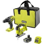 Pack 2 outils - ryobi - 18v one + - 1 perceuse - visseuse a percussion r18pd3 + 1 scie sauteuse r18js ... Pack 2 outils - ryobi - 18v one + - 1 perceuse - visseuse a percussion r18pd3 + 1 scie sauteuse r18js ...