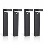 Pack de 4 bornes solaires led maria equi 80w - 1000 lumens - d�tecteur de mouvement