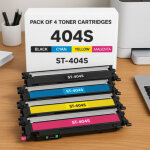 Pack de 4 cartouches de toners compatibles samsung 404s pour imprimantes xpress c430, c430w, c480, c480fn, ...
