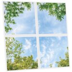 Pack de 4 dalles led imprim�es 60x60 cm - motif horizon arbor� - lumi�re blanc neutre 4000k - panneaux ...