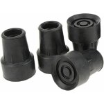 Pack de 4 embouts de canne antid�rapants standard embouts en caoutchouc noir - 19mm
