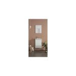 Pack 45 enjoy meuble 1 porte 45x60x25 cm blanc + plan vasque cramique + miroir - royo