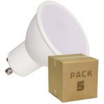 Pack de 5 ampoules led gu10 6w 550 lm 100 no flicker 4000k blanc neutre