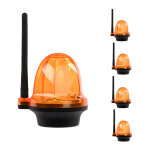 Pack de 5 feu clignotant portail et garage 12 24 220v, led d'alarme yet6139 sans fil orange lumire stroboscop ...