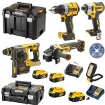 Pack 5 outils dewalt , 4 batteries 5ah 18v, 2 chargeurs + disque. dcd800 / dcf887 / dch273 / dcg405 / ...