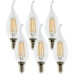 Elexity - pack de 6 ampoules led d�co filament 3w e14 coup de vent
