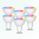 Pack 6 ampoules spot connect� led gu10 wifi - 5w - rgbw