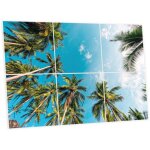 Pack de 6 dalles led imprim�es 60x60 cm - motif �vasion tropicale - lumi�re blanc neutre 4000k - panneaux ...