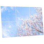 Pack de 6 dalles led imprim�es 60x60 cm - motif nuances roses - lumi�re blanc neutre 4000k - panneaux ...