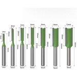 Pack de de 7 fraises � bois professionnelles (3 - 12mm) - , xu, tige 6mm double cannelure - destin� � ...