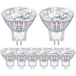 Pack de 8 ampoule gu4 mr11 12v 10w, ampoule mr11 2800k blanc chaud dimmable, gu4 pour maison, paysage, ...