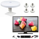 Pack antarion tv led 18. 5  47cm tlviseur hd 12v + antenne tnt camping car + 4 aimants