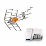Pack antenne tnt televes dat hd boss uhf gain 42db + amplificateur compact 2 sorties 560542