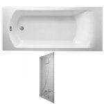 Jacob delafon - pack baignoire droite 180 x 80 ove + pare bain chrom�