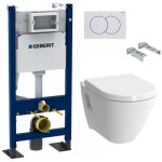 Pack bati - support geberit autoportant duofix + wc suspendu vitra s50 + abattant softclose + plaque ...